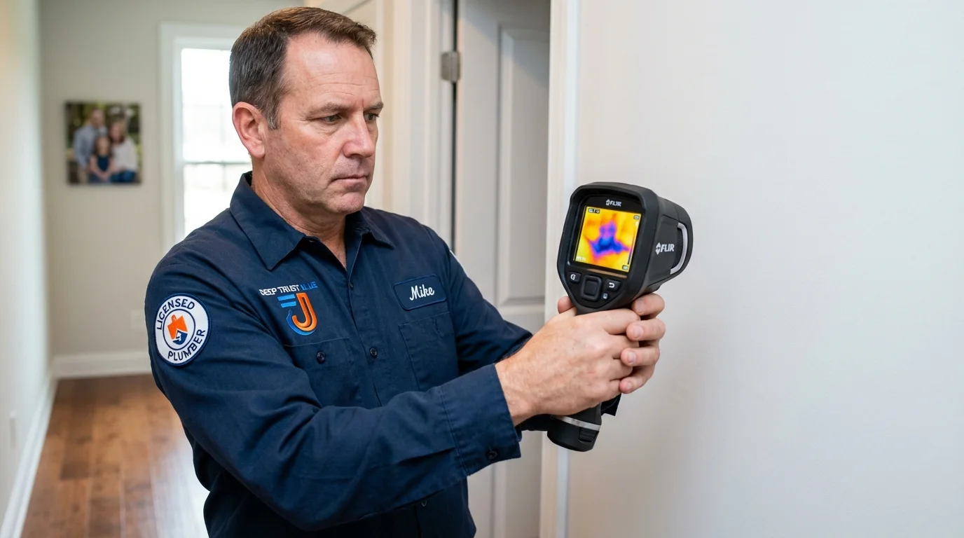 Thermal imaging leak detection by Johns Plumbing LLC in Ellington